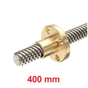 400 mm T8 Lead Screw with Brass Nut - 2 mm Pitch