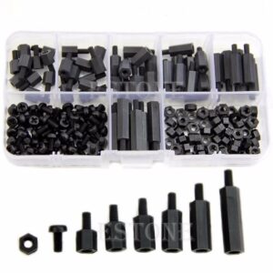 M3 Nylon Black Hex M-F Spacers/ Screws/ Nuts Assorted Kit